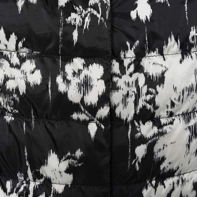 Pre Owned RED Valentino Black Printed Synthetic Quilted Jacket S