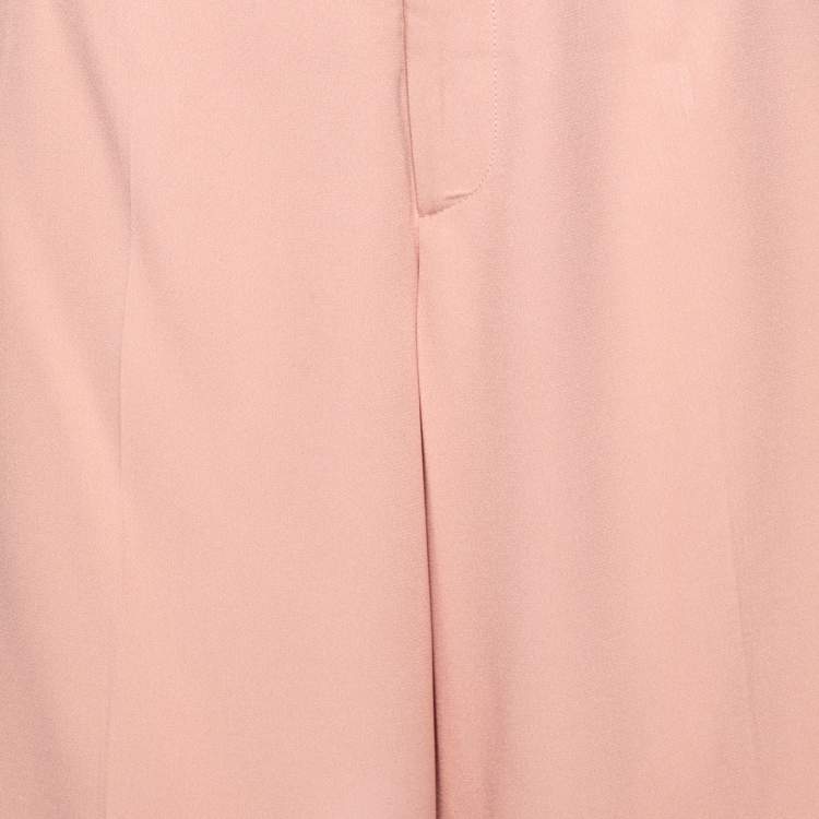 Pre Owned RED Valentino Pink Crepe Cropped Trouser M