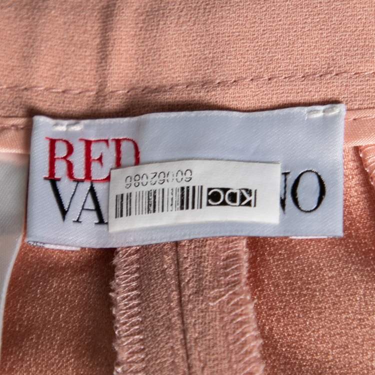 Pre Owned RED Valentino Pink Crepe Cropped Trouser M
