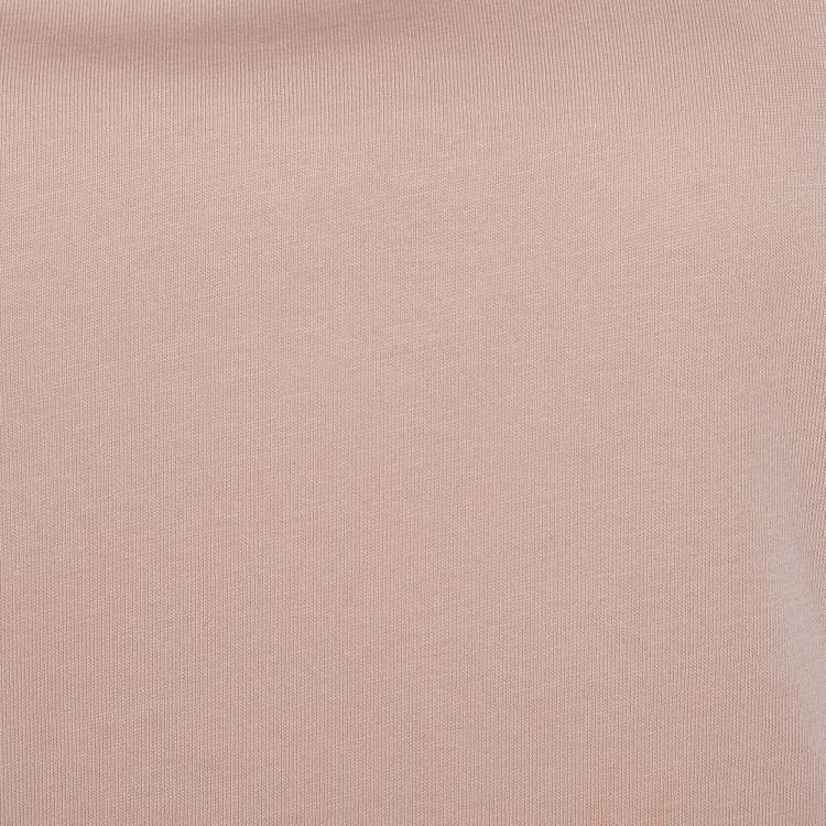 Pre Owned RED Valentino Pink Cotton Dragonfly Embellished Collar Detail T-Shirt S