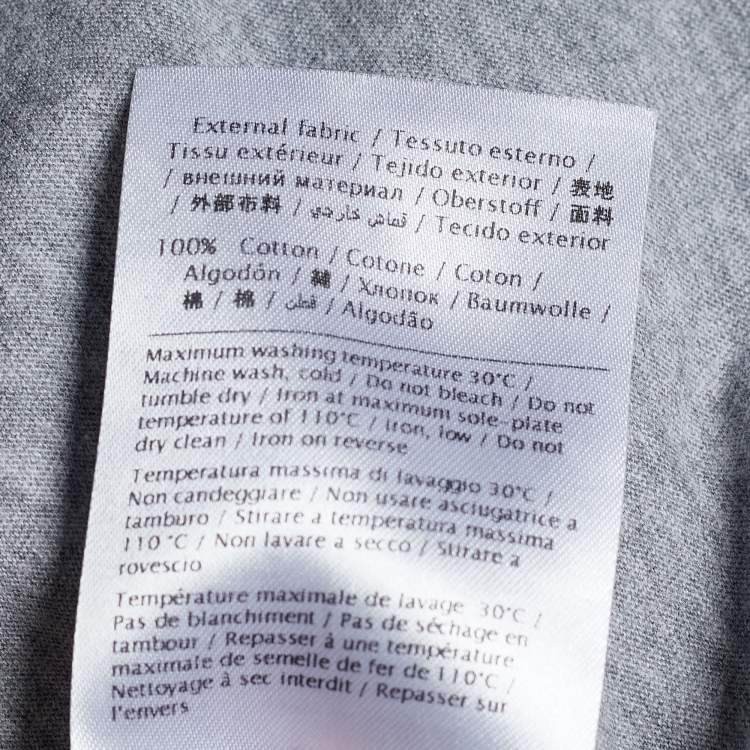 Pre Owned RED Valentino Grey Cotton Bird Print Short Sleeve T-Shirt L