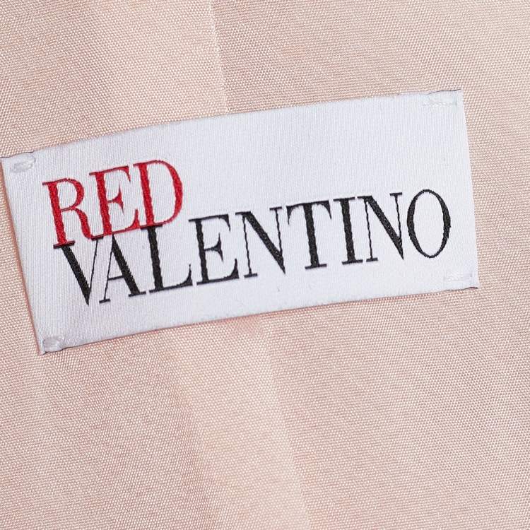 Pre Owned RED Valentino Pink Stretch Cotton Button Front Blazer L