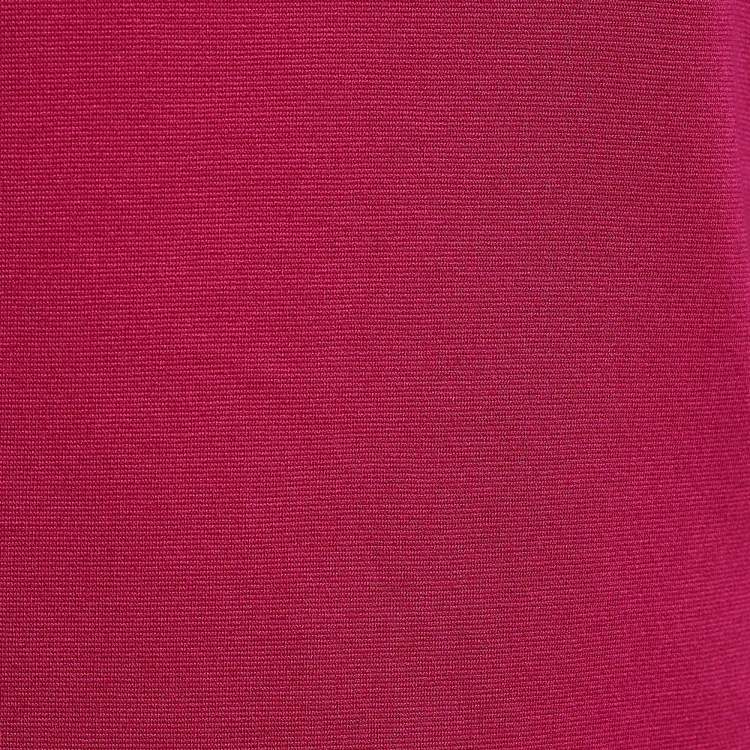 Pre Owned RED Valentino Pink Jersey Knit Bow Detail Ruffled Dress L