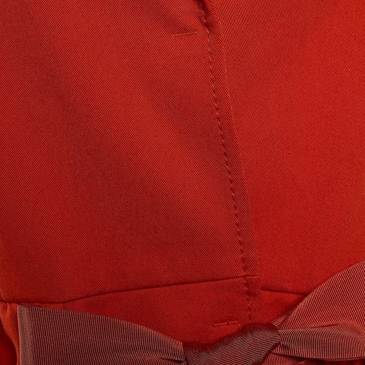 Pre Owned RED Valentino Orange Cotton Belt Detail Blazer L