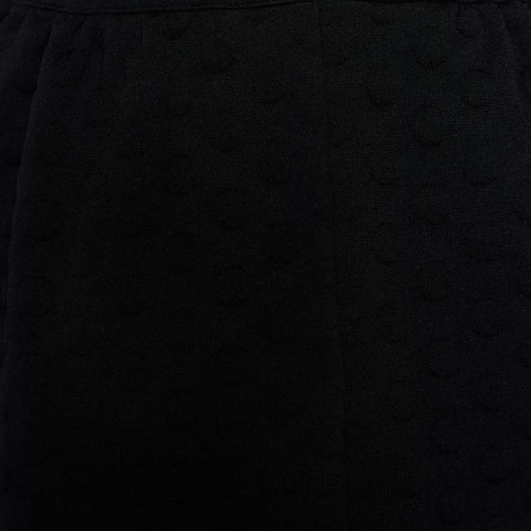 Pre Owned RED Valentino Black Jacquard Knit Sleeveless Dress M