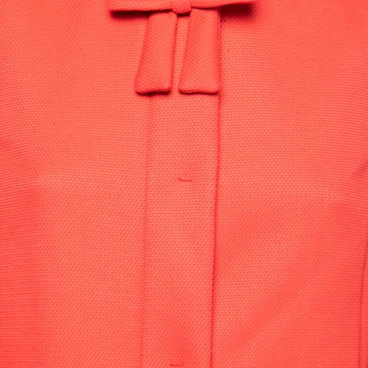 Pre Owned RED Valentino Coral Pique Bow Detail  Coat  M