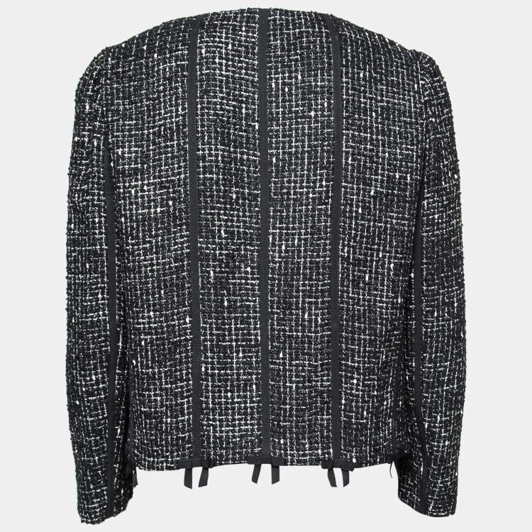 Pre Owned RED Valentino Black Tweed Jacket L