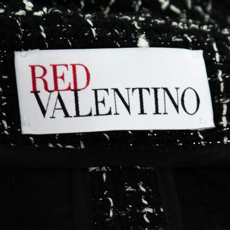 Pre Owned RED Valentino Black Tweed Jacket L