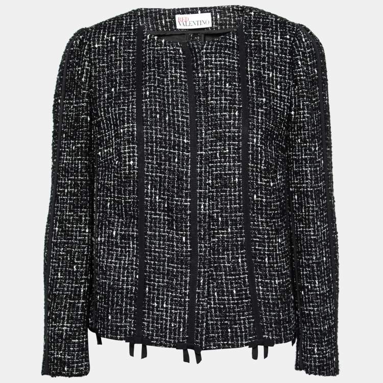 Pre Owned RED Valentino Black Tweed Jacket L