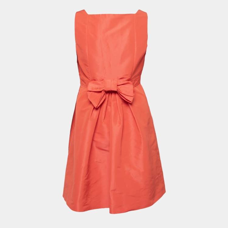 Pre Owned RED Valentino Coral Pink Synthetic Sleeveless Dress M