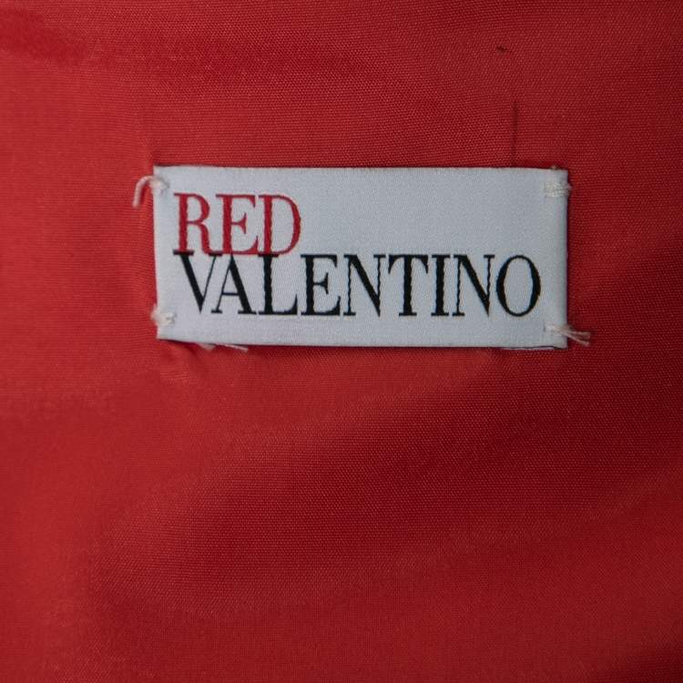 Pre Owned RED Valentino Coral Pink Synthetic Sleeveless Dress M