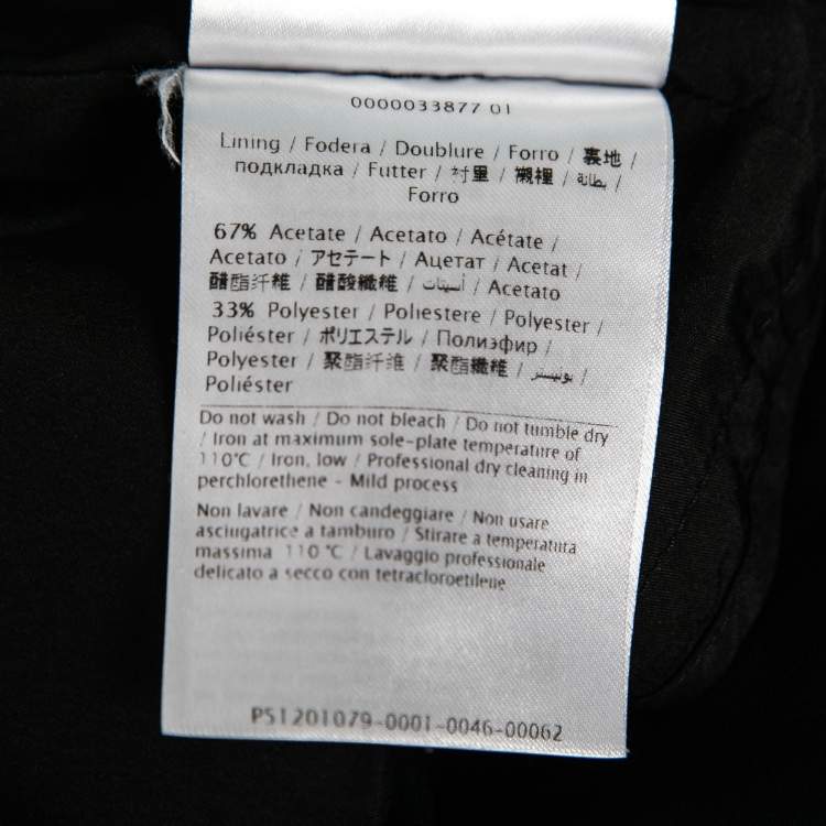 Pre Owned RED Valentino Black Crepe Flared Hem Mini Skirt M
