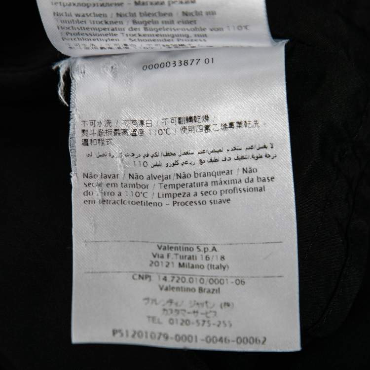 Pre Owned RED Valentino Black Crepe Flared Hem Mini Skirt M