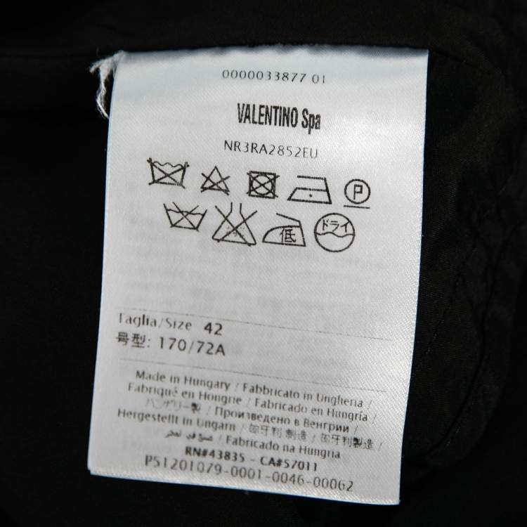 Pre Owned RED Valentino Black Crepe Flared Hem Mini Skirt M