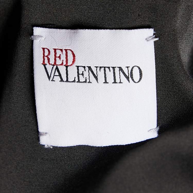Pre Owned RED Valentino Teal Blue Fur Belted Oversized Jacket M