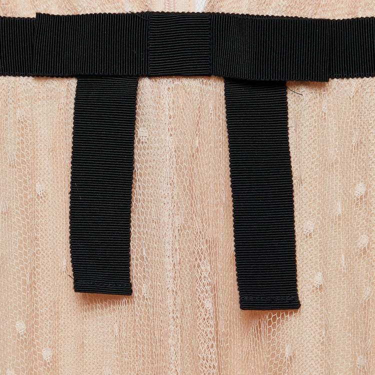 Pre Owned RED Valentino Light Pink Tulle D'Espirit Midi Dress M