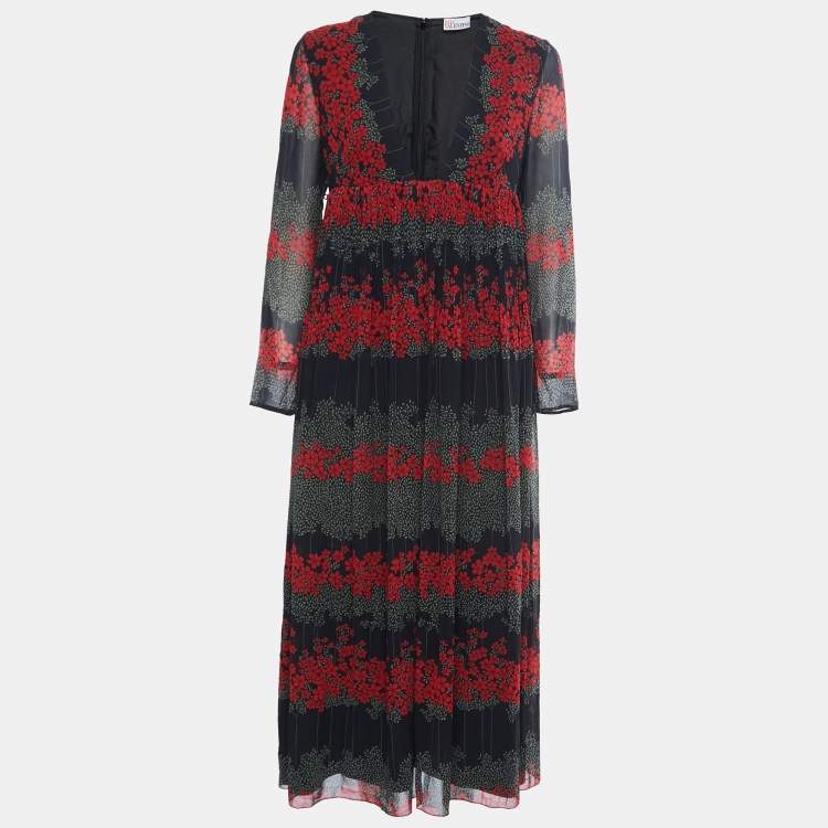 RED Valentino Black Lace Chiffon store Maxi Dress