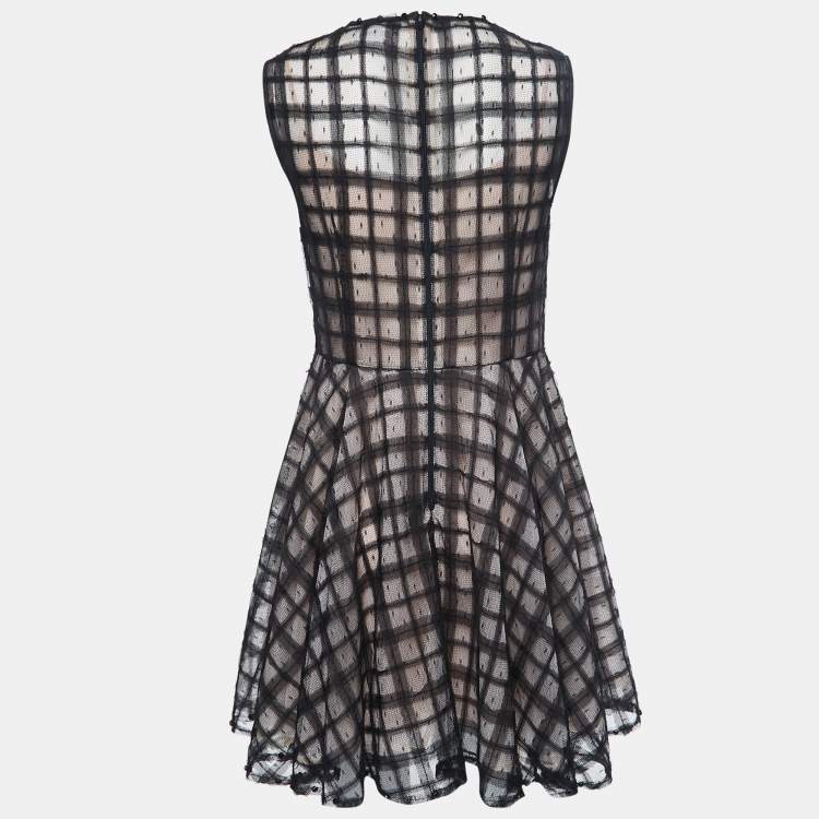 Pre Owned RED Valentino Black Tulle Flared Mini Dress M