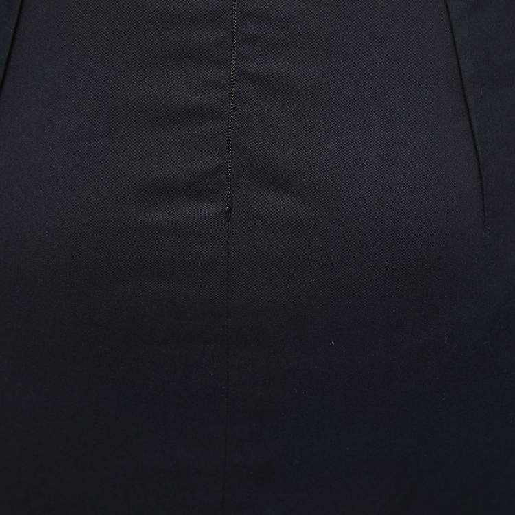 Pre Owned RED Valentino Black Cotton Midi Skirt S