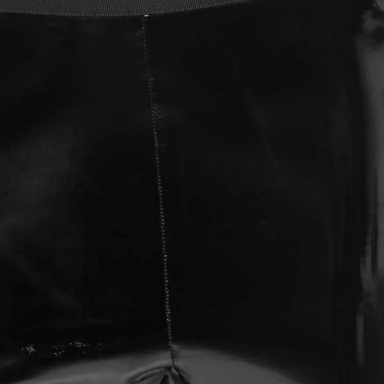 Pre Owned RED Valentino Black Faux Leather Leggings XS