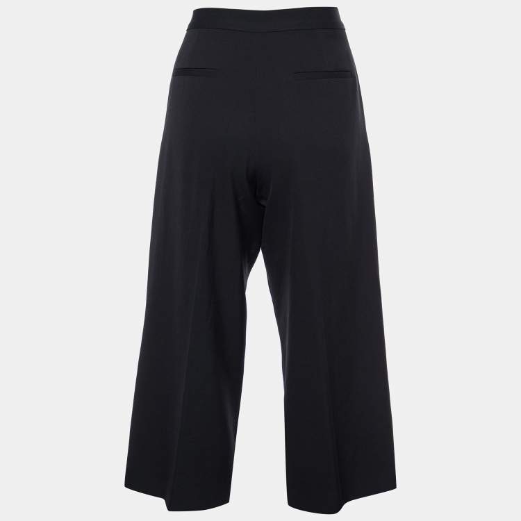 Pre Owned RED Valentino Black Wool Blend Wide Leg Culottes S