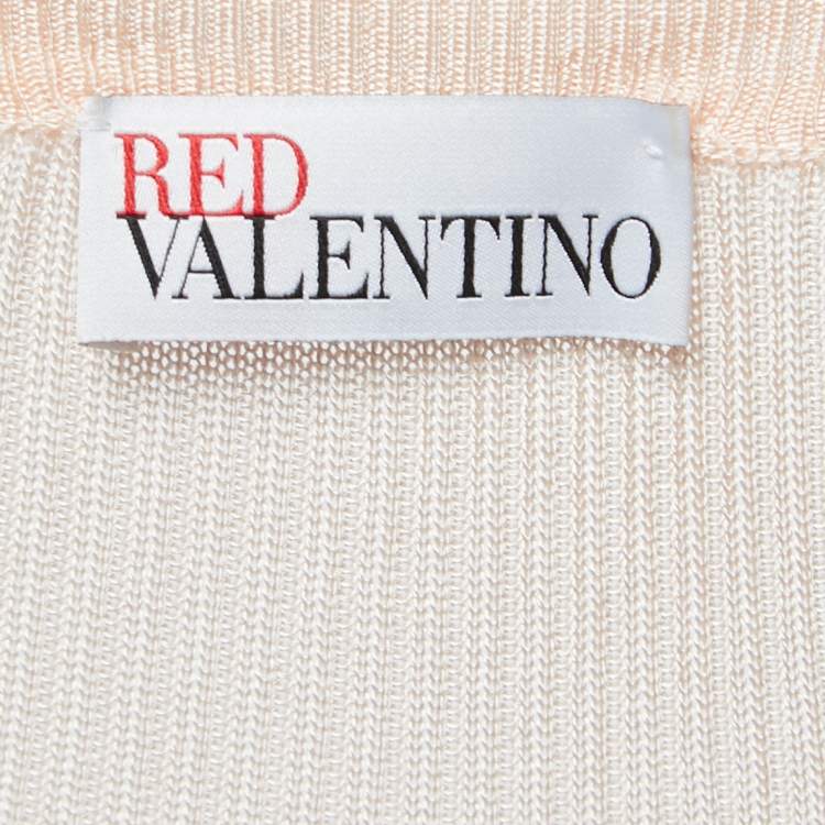 Pre Owned RED Valentino Light Orange Knit Tank Top S