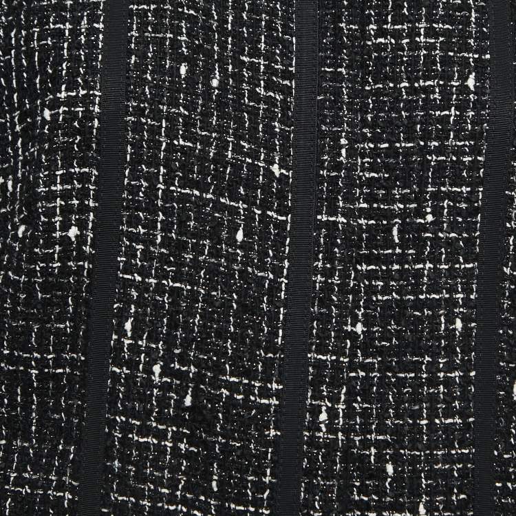 Pre Owned RED Valentino Black Tweed Button Front Jacket L