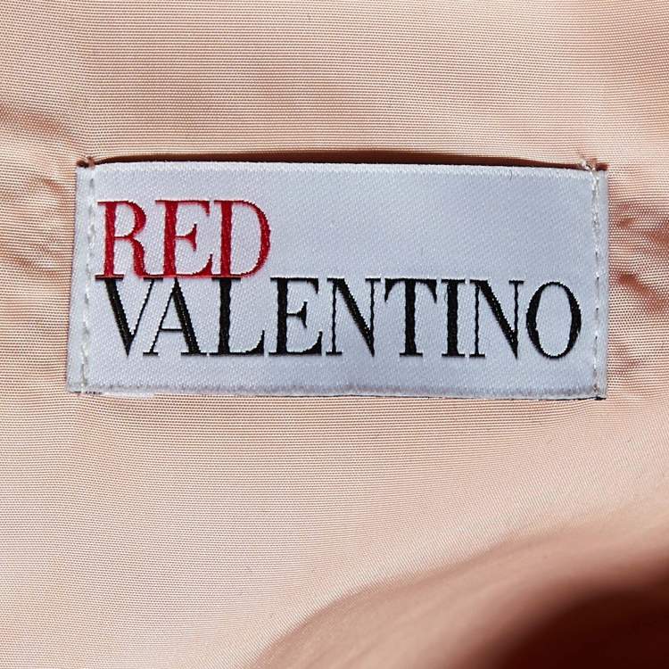 Pre Owned RED Valentino Black Mesh 3D Floral Applique Mini Dress M