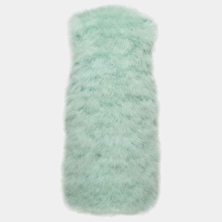 Pre Owned RED Valentino Pastel Green Feathered Waistcoat S