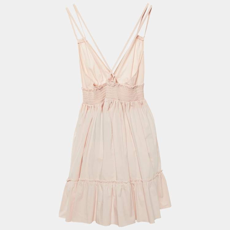 Pre Owned RED Valentino Light Pink Cotton Strappy Mini Dress XS
