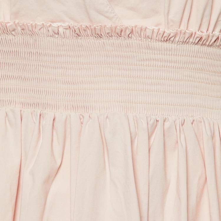 Pre Owned RED Valentino Light Pink Cotton Strappy Mini Dress XS