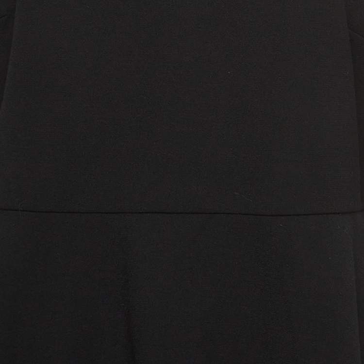 Pre Owned RED Valentino Black Crepe Lace Sleeve Mini Dress L