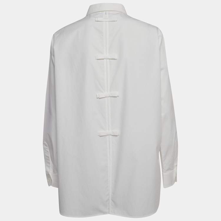 Pre Owned RED Valentino White Cotton Camicia Tie-back Full Sleeve Shirt XL