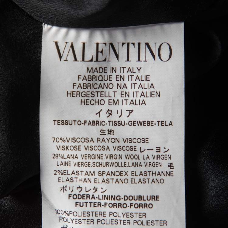 Pre Owned RED Valentino Black Crepe Crystal Embellished Sleeveless Dress S
