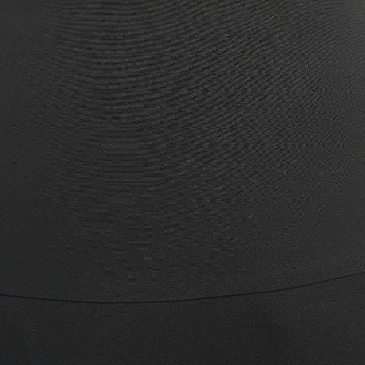 Pre Owned RED Valentino Black Crepe Flared Hem Mini Skirt M