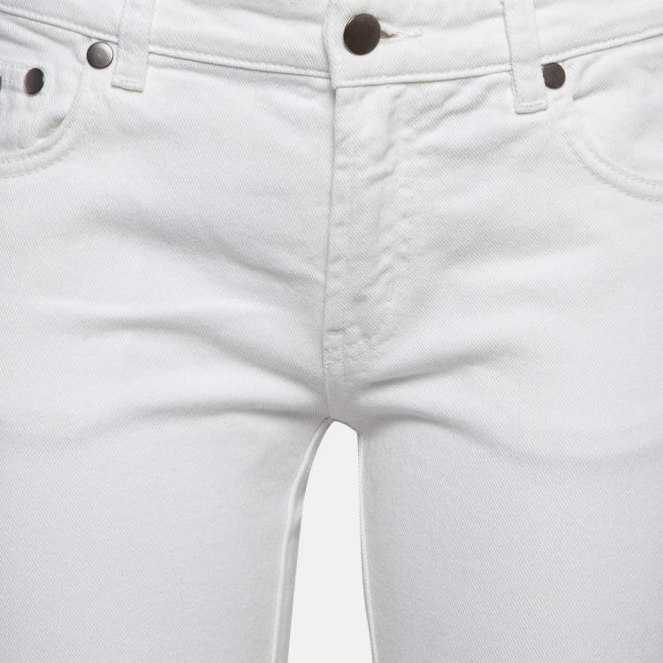 Pre Owned RED Valentino White Denim Straight Leg Jeans M Waist 28"