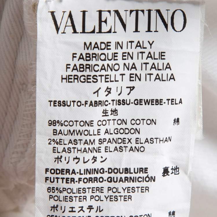 Pre Owned RED Valentino White Denim Straight Leg Jeans M Waist 28"