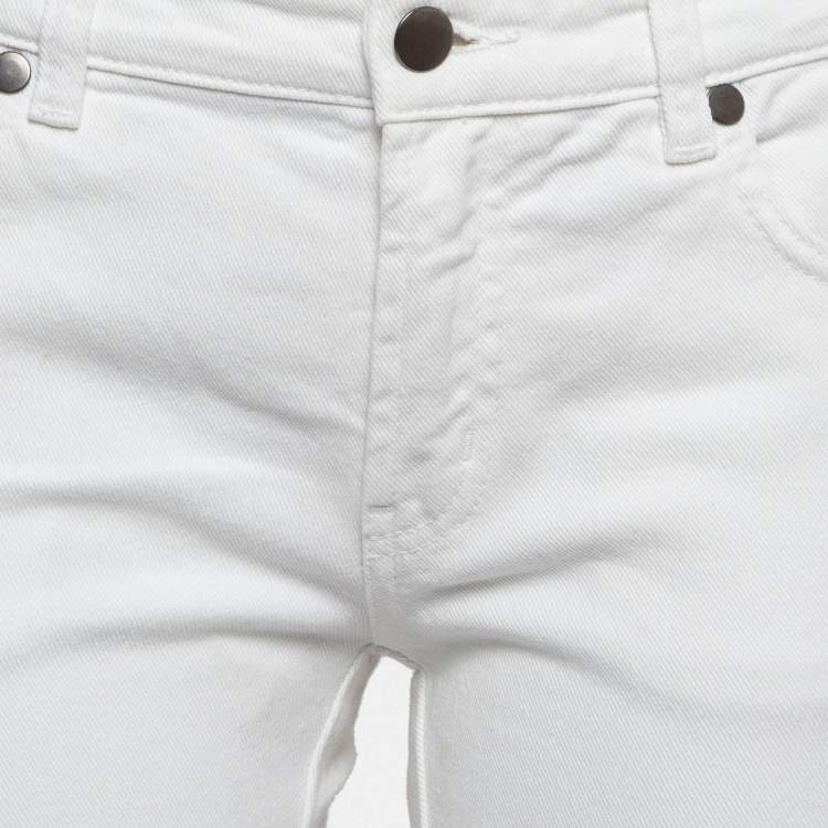 Pre Owned RED Valentino White Denim Straight Leg Jeans M Waist 28"