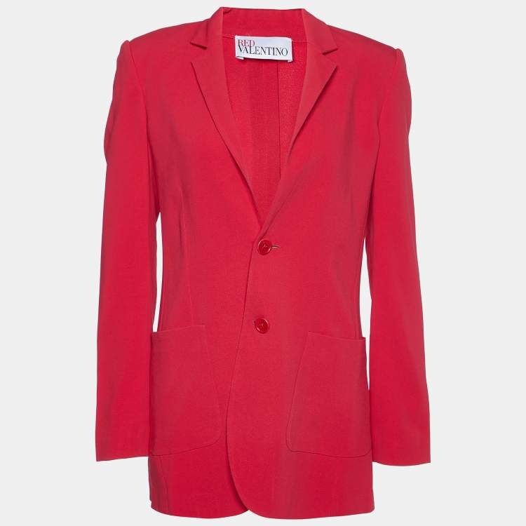 Pre Owned RED Valentino Pink Crepe Tailored Blazer M