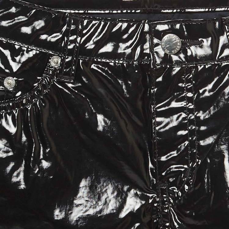 Pre Owned RED Valentino Black Synthetic Detailed Pocket Trouser M