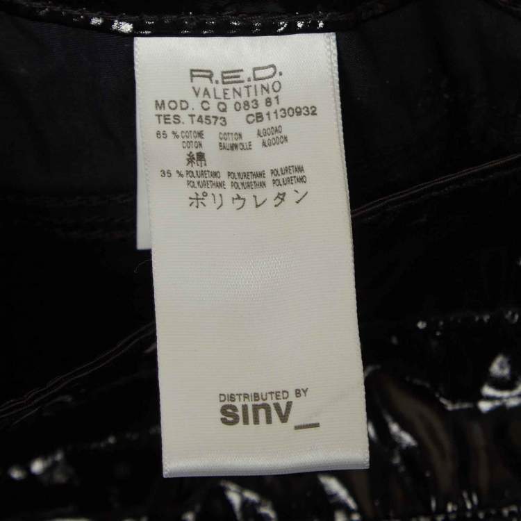 Pre Owned RED Valentino Black Synthetic Detailed Pocket Trouser M