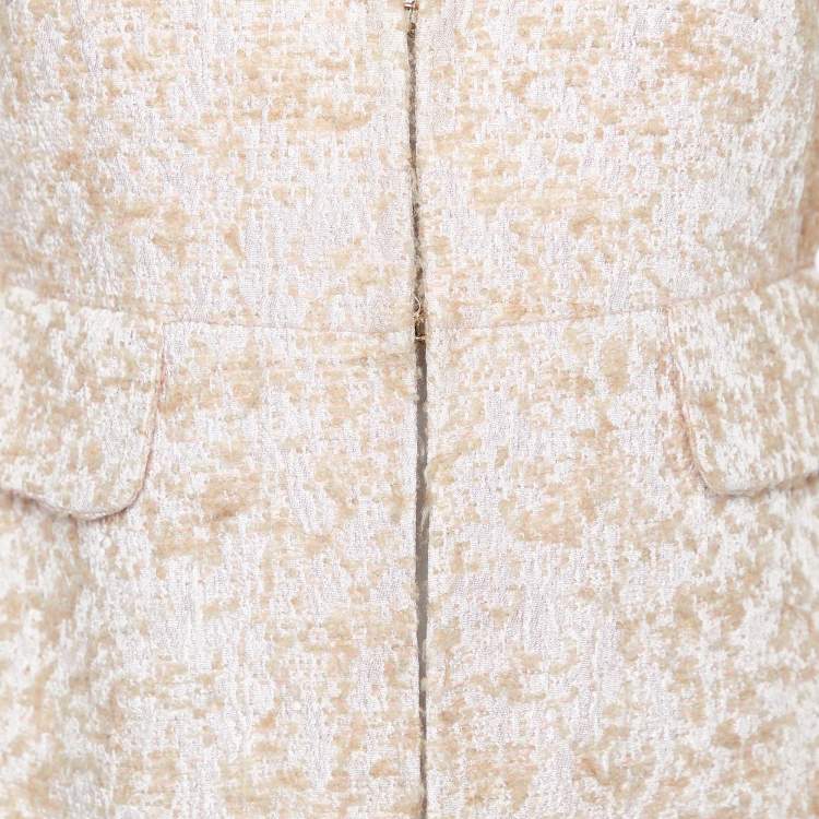 Pre Owned RED Valentino Pink Textured Wool Blend Peplum Jacket M