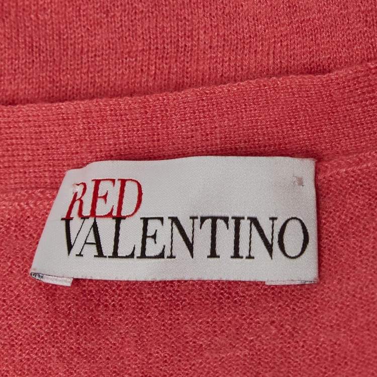 Pre Owned RED Valentino Pink Cashmere Knit Shoulder Strap Top M