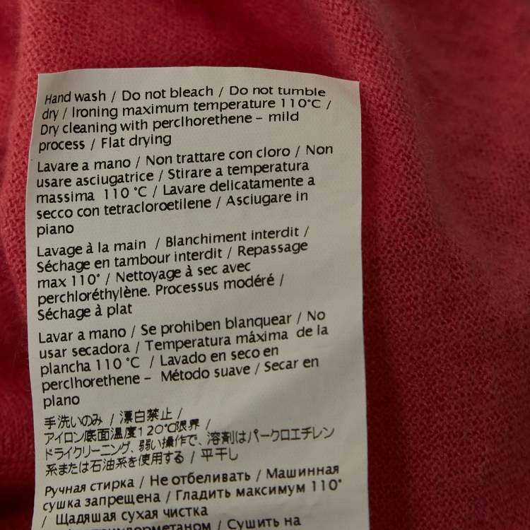 Pre Owned RED Valentino Pink Cashmere Knit Shoulder Strap Top M