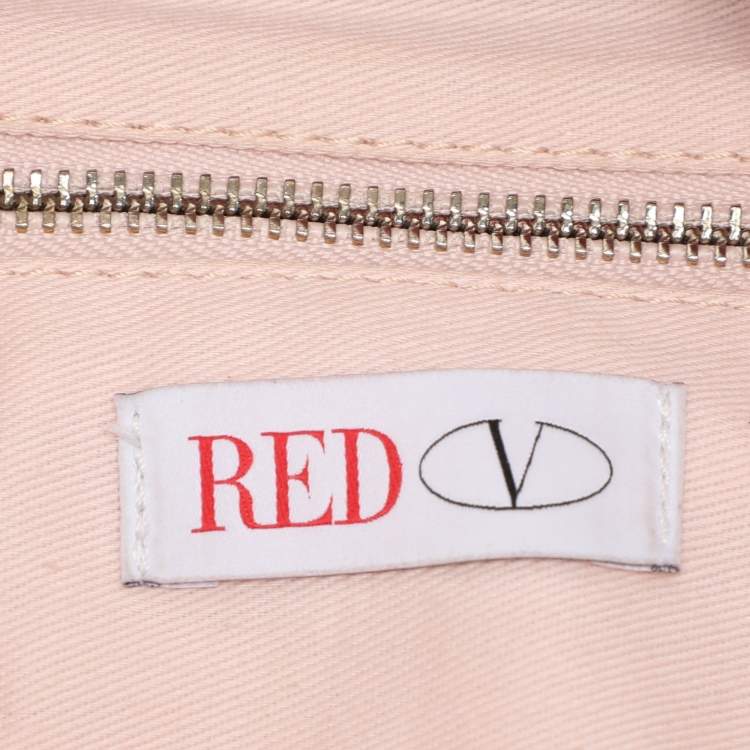 Pre Owned RED Valentino Red Leather Bow Flap Shoulder Bag