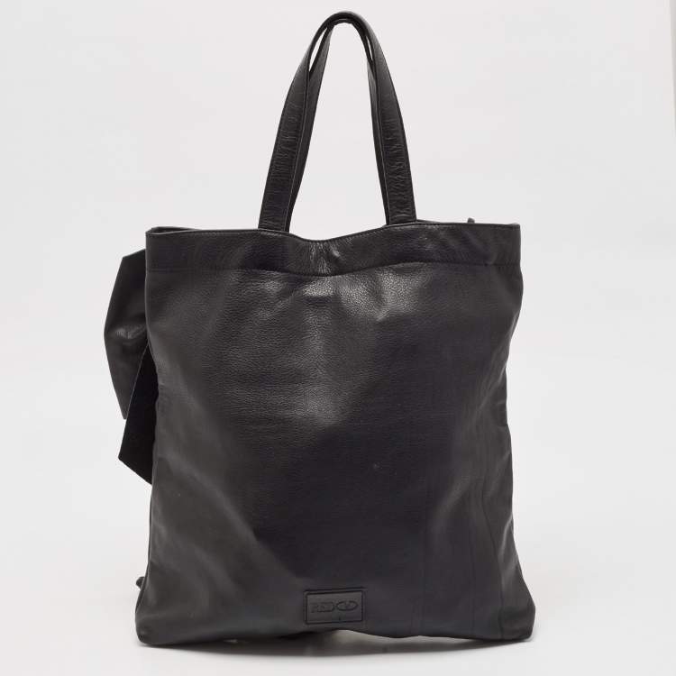 Pre Owned RED Valentino Black Leather Bow Tote