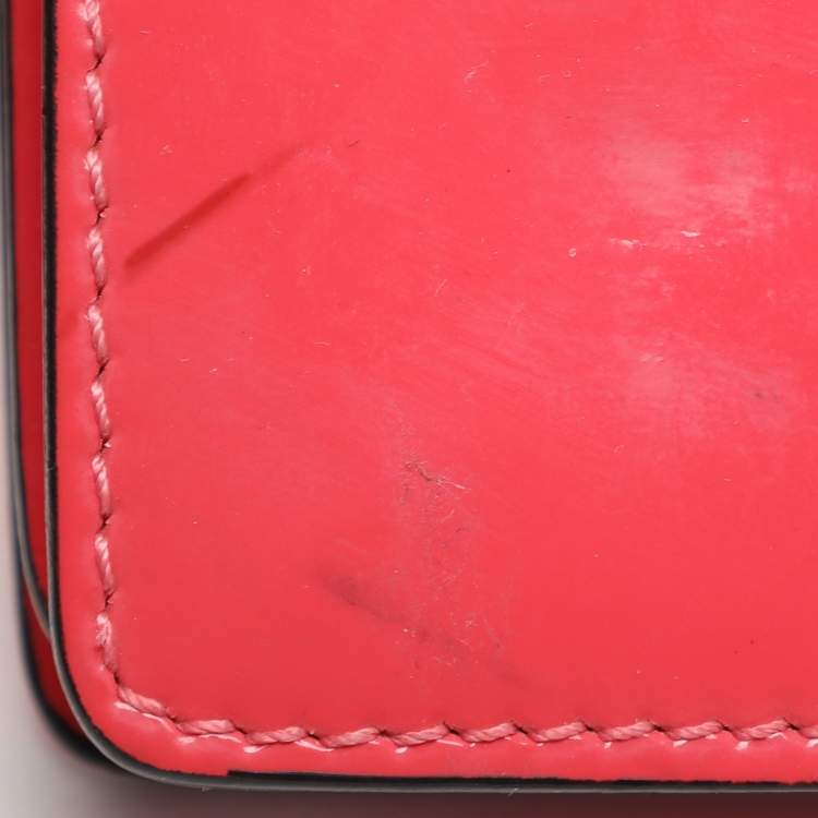 Pre Owned RED Valentino Red Patent Leather Bow Clutch Bag