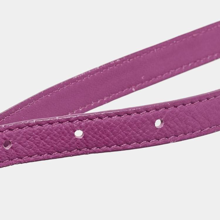 Pre Owned RED Valentino Pink Magenta Leather Ruffle Flap Crossbody Bag
