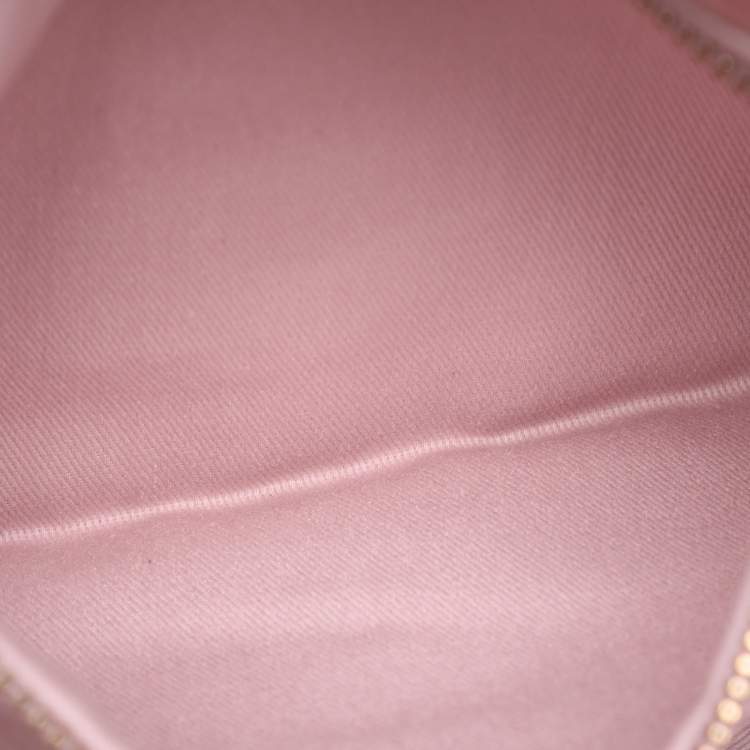 Pre Owned حقيبة كروس بودي فالنتينو أحمر جلد وردي بنقشة فيونكة