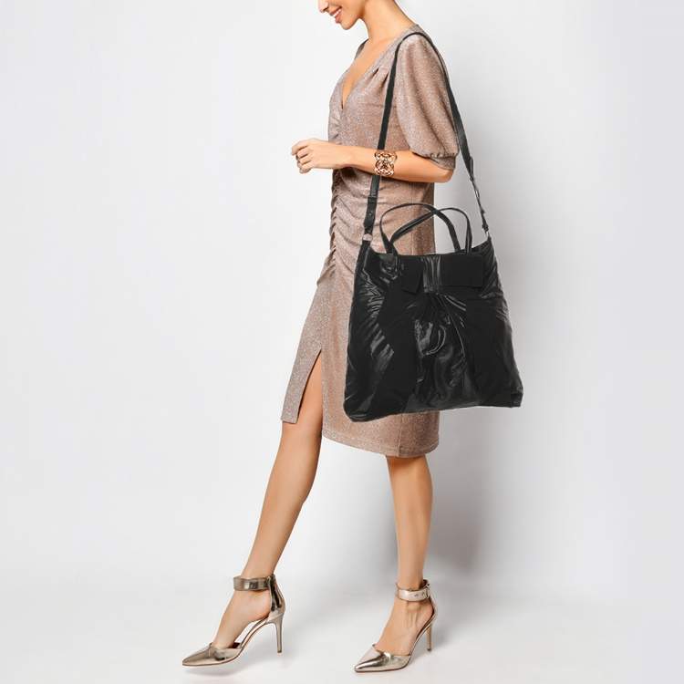 Pre Owned RED Valentino Bow Black Nylon Tote